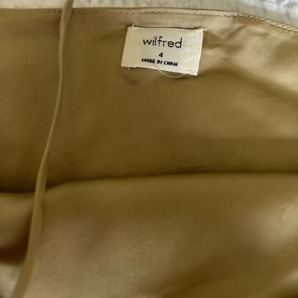 Aritzia Olive green satin dress - Picture 4 of 5